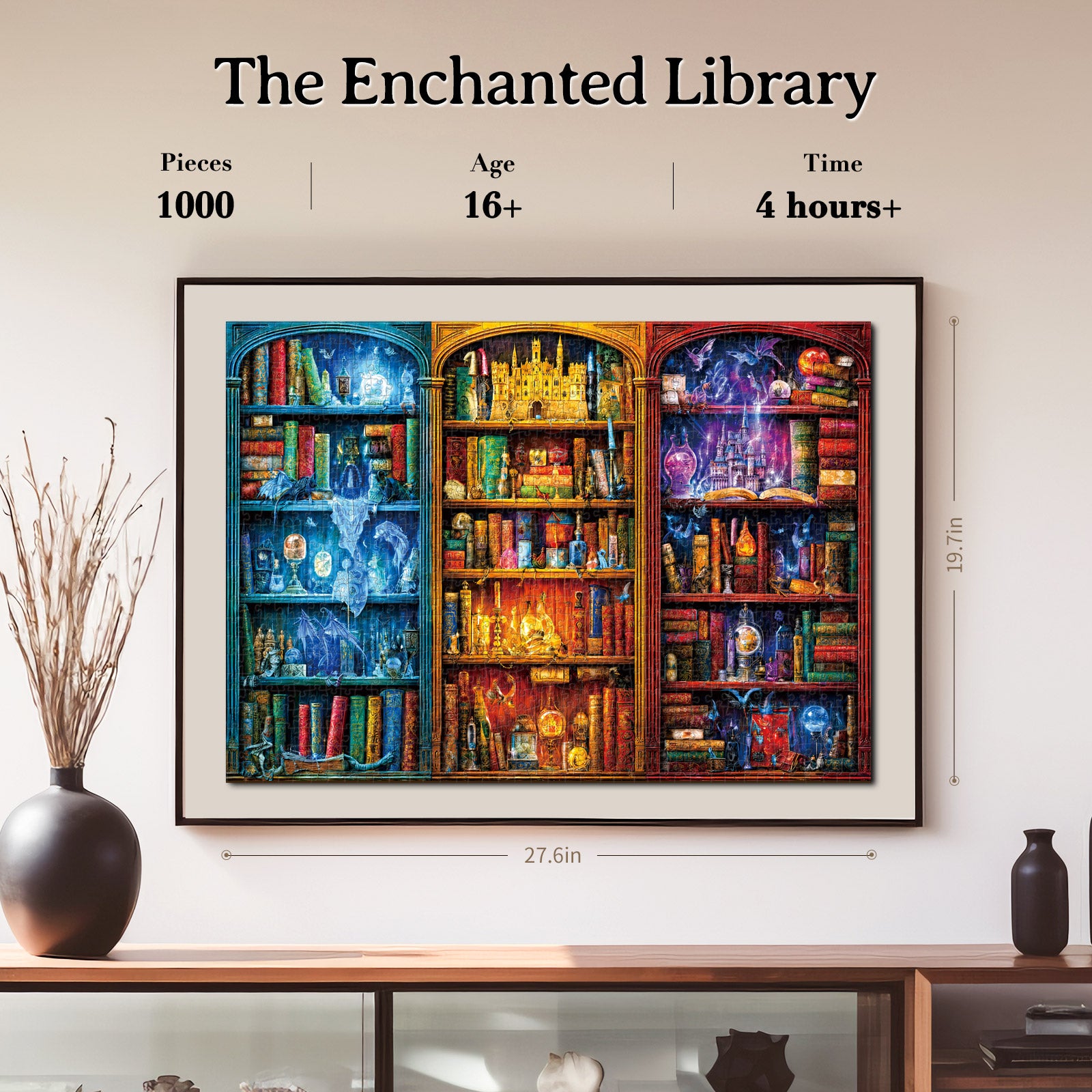 kaayee-cardboard-the-enchanted-library-puzzle-1000-teile image 7