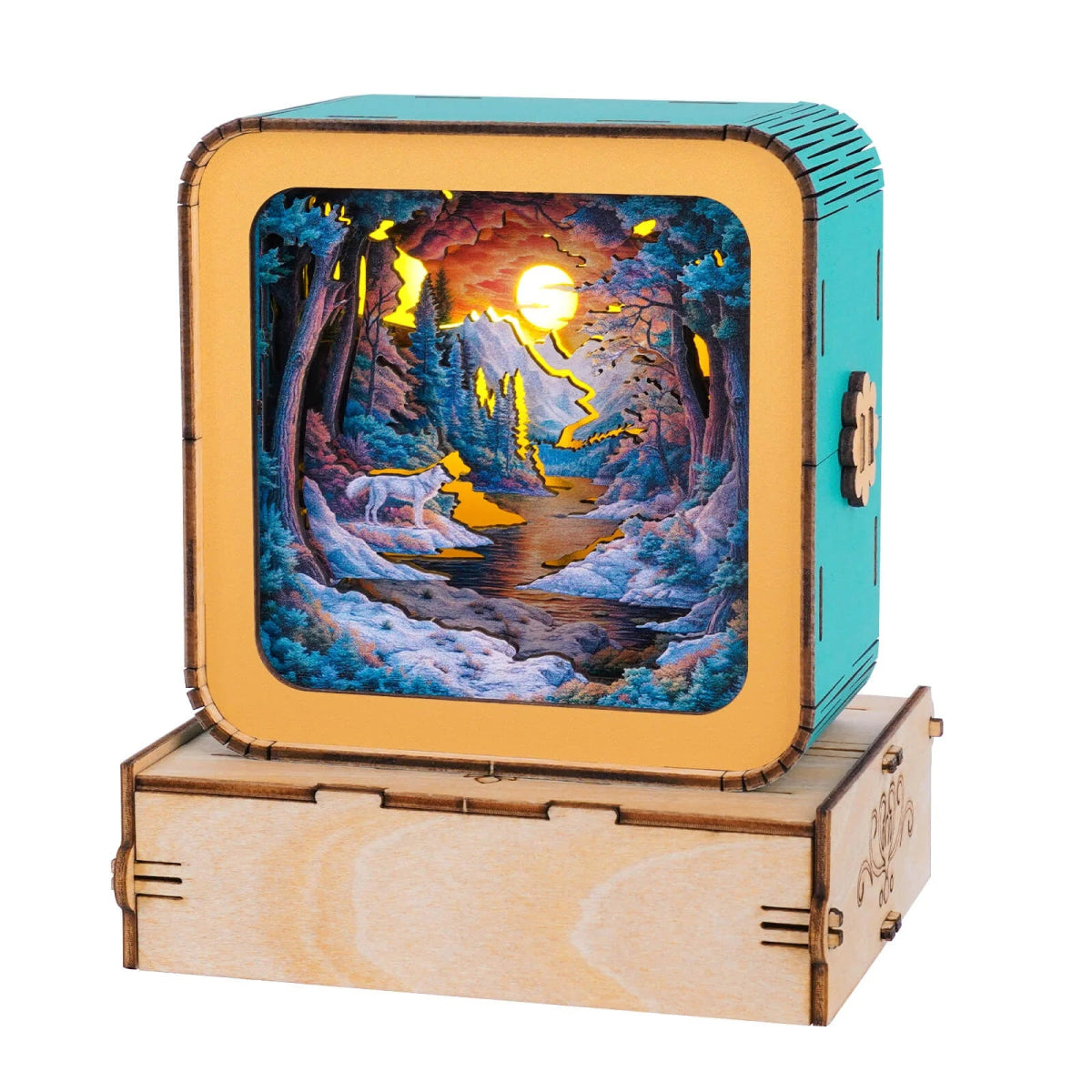 kaayee-forest-fantasy-wolf-nachtlicht-holz-3d-puzzle image 4