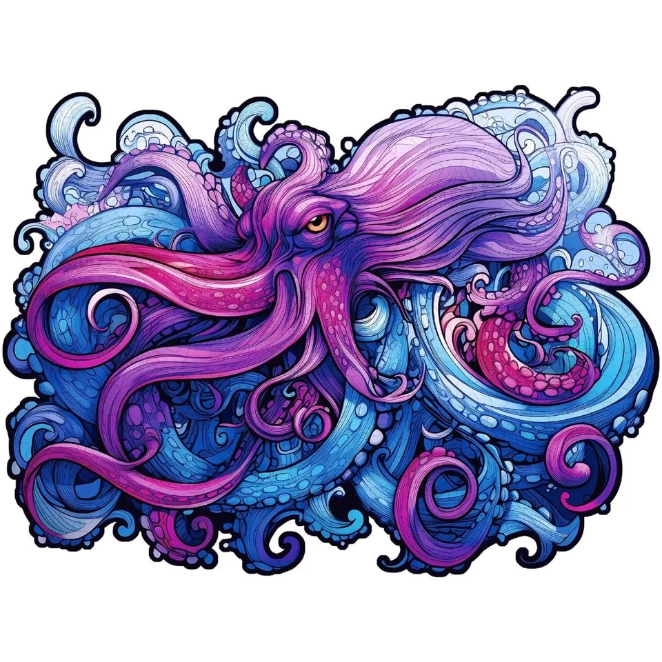 kaayee-wooden-sea-octopus-holzpuzzle-small-tiermotiv image 1