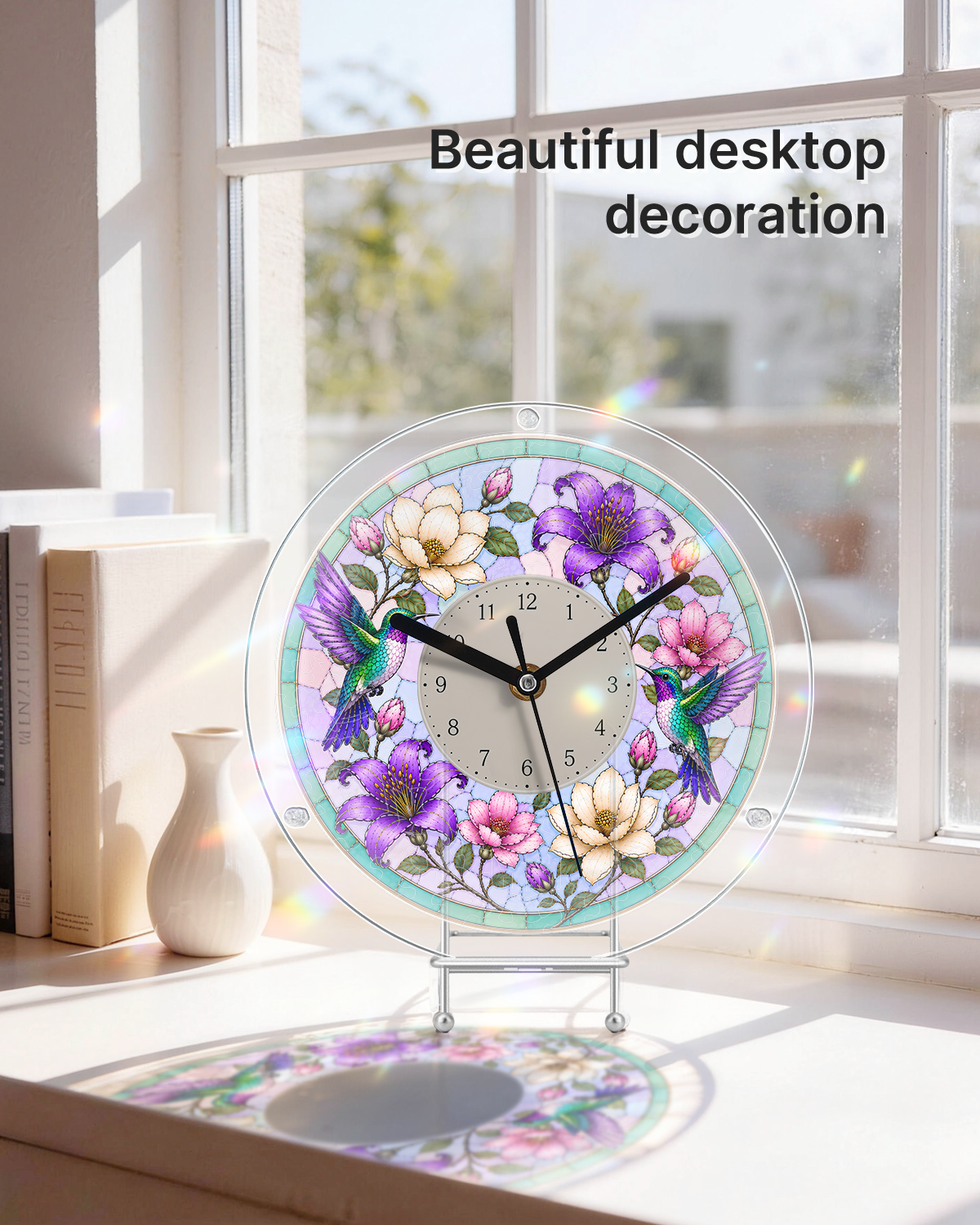 kaayee-hummingbird-puzzleuhr-regular-size-acryl-kolibri image 5
