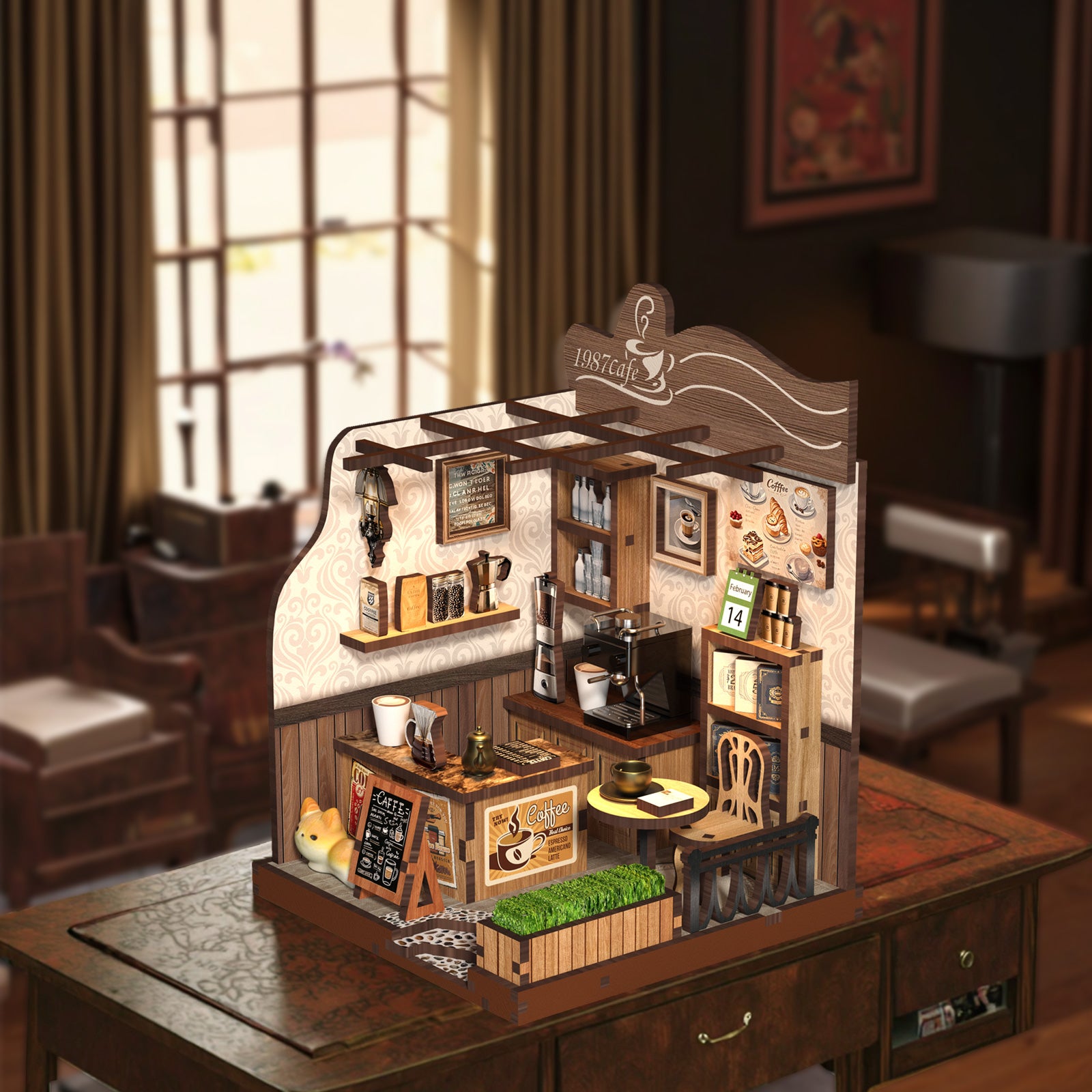 kaayee-miniature-house-rural-coffee-shop-miniaturhaus-caf-bausatz image 7