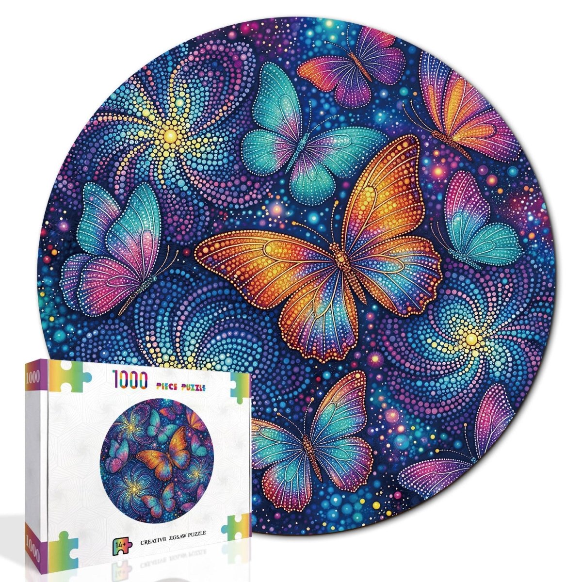 kaayee-cardboard-puzzle-luminous-butterfly-realm-1000-teile image 2