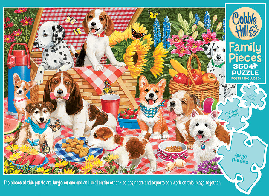 cobble-hill-family-pieces-350-picnic-party-puzzle-350-teile-hunde image 3