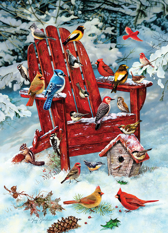 cobble-hill-adirondack-birds-puzzle-1000-teile-winter image 2