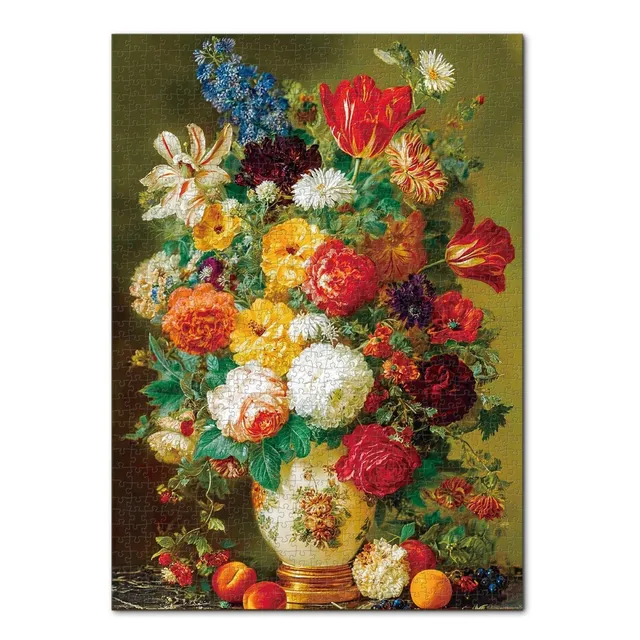 kaayee-floral-art-puzzle-1000-teile-blumen-eco-white-board image 1