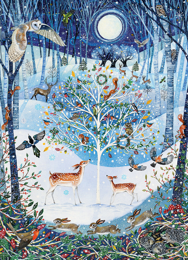 cobble-hill-500-piece-winter-woodland-puzzle-500-teile-wald image 2