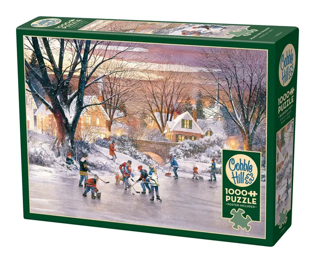 cobble-hill-1000-piece-hometown-hockey-puzzle-1000-teile-winter image 1