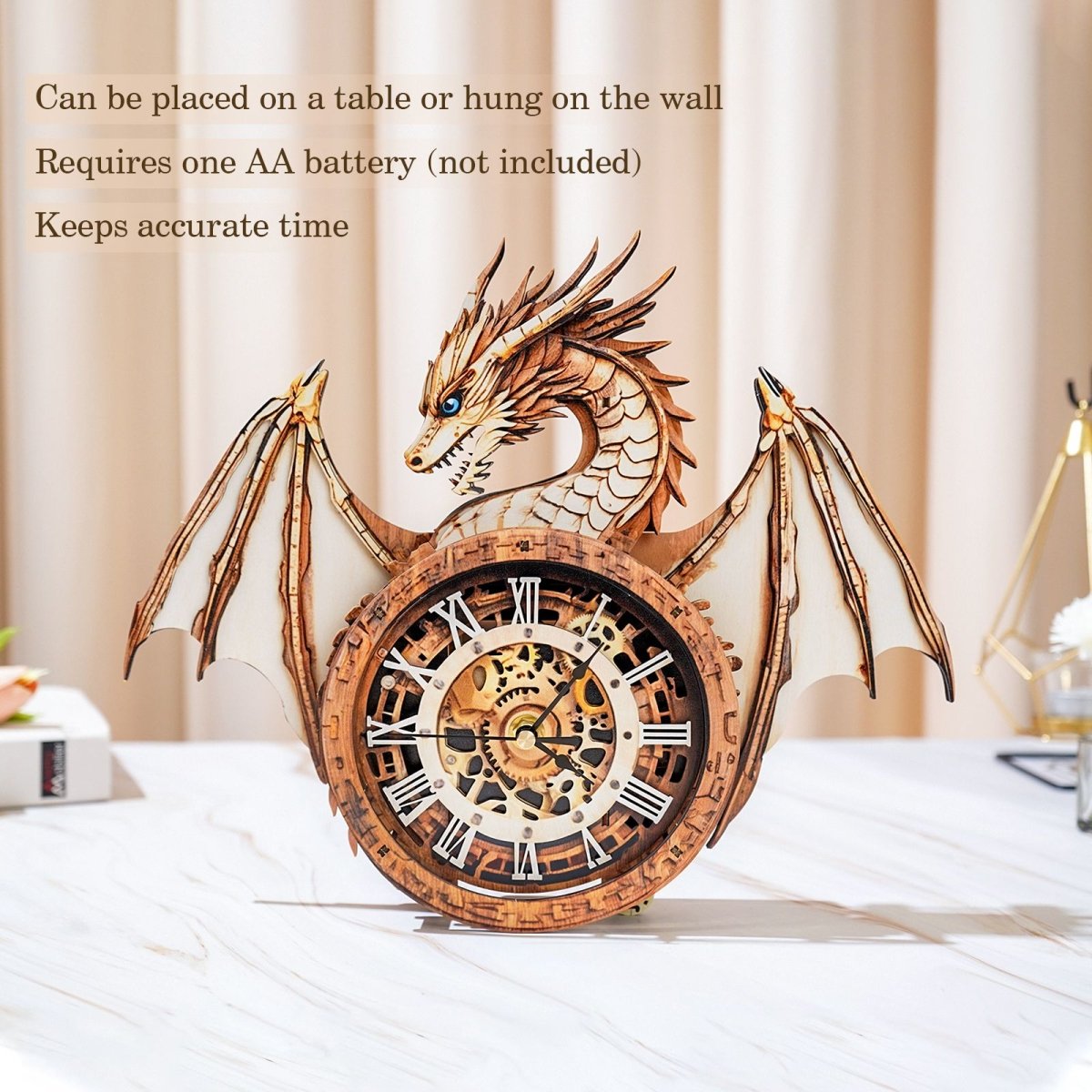 kaayee-clock-kit-dragon-holzuhr-3d-puzzle-r-mische-zahlen image 5
