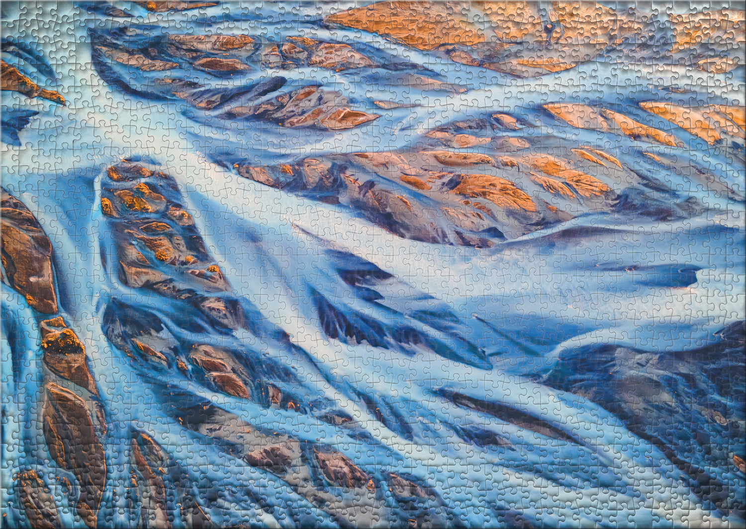 ulmer-puzzleschmiede-puzzle-1000-teile-gletscherfluss-islandpuzzle image 2
