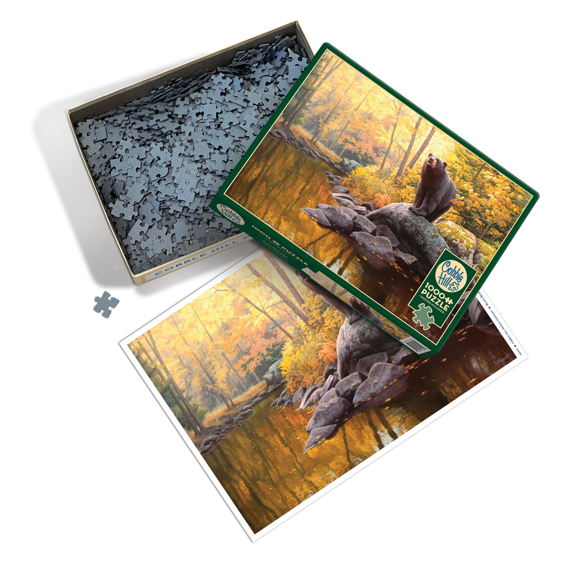 cobble-hill-1000-piece-black-bear-pond-puzzle-1000-teile-b-r-herbst image 3