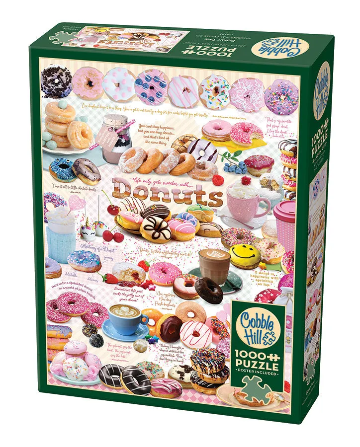 cobble-hill-1000-piece-donut-time-puzzle-1000-teile-donuts image 1