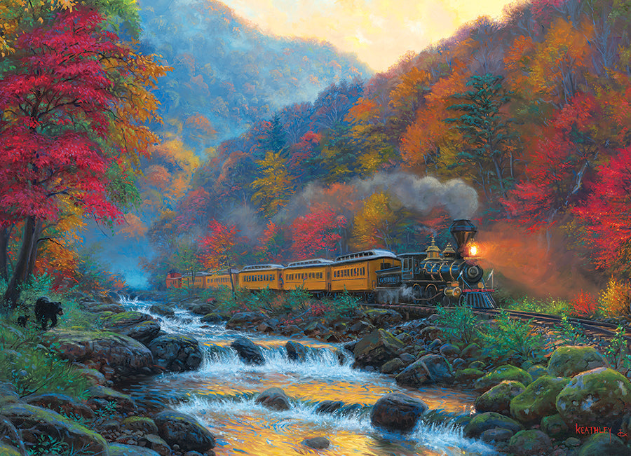 cobble-hill-smoky-train-puzzle-1000-teile-herbst-zug image 2