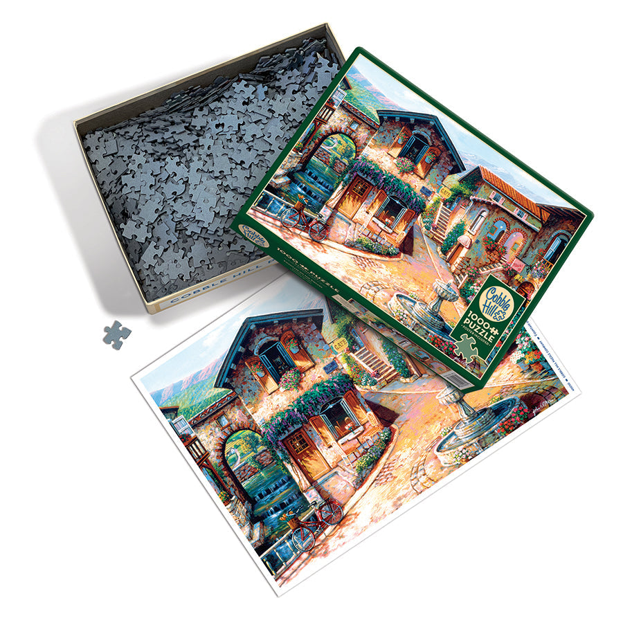 cobble-hill-1000-fountain-on-the-square-puzzle-1000-teile-dorf image 3