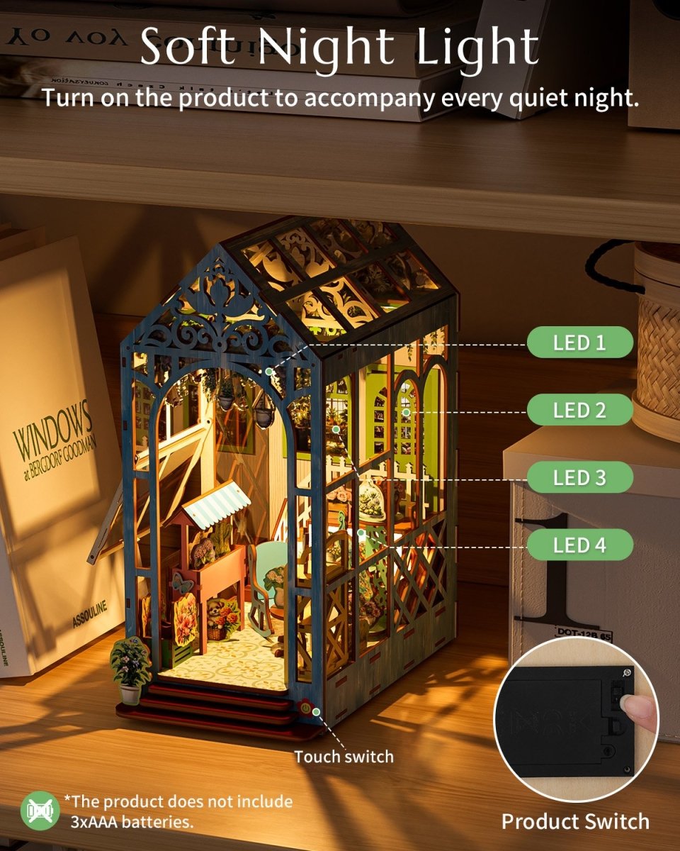 kaayee-book-nook-kit-bloom-house-miniaturhaus-gew-chshaus-led image 3