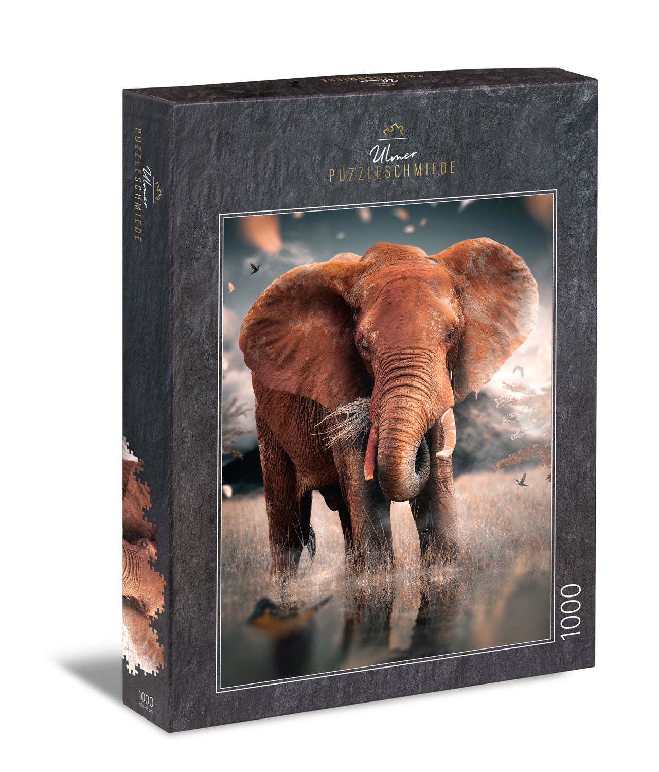 ulmer-puzzleschmiede-roter-riese-puzzle-1000-teile-elefant image 1