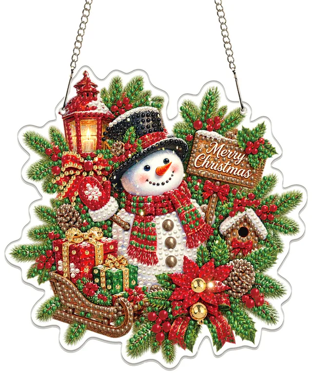 kaayee-suncatcher-puzzle-schneemann-fensterbild-20-cm-acryl image 1