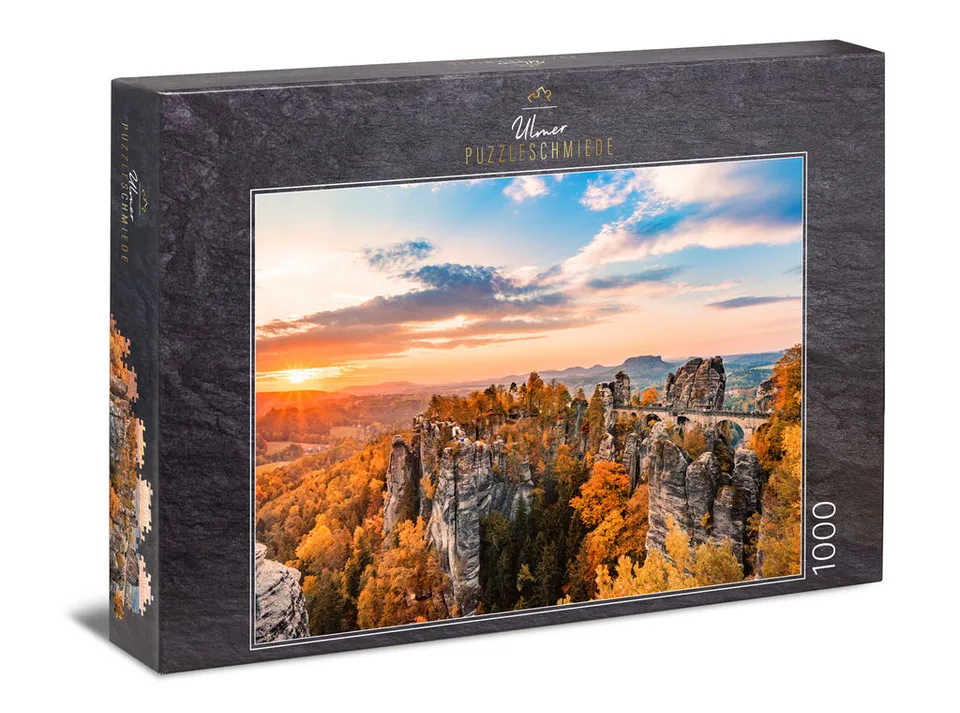 ulmer-puzzleschmiede-basteibr-cke-puzzle-1000-teile-sonnenuntergang image 1