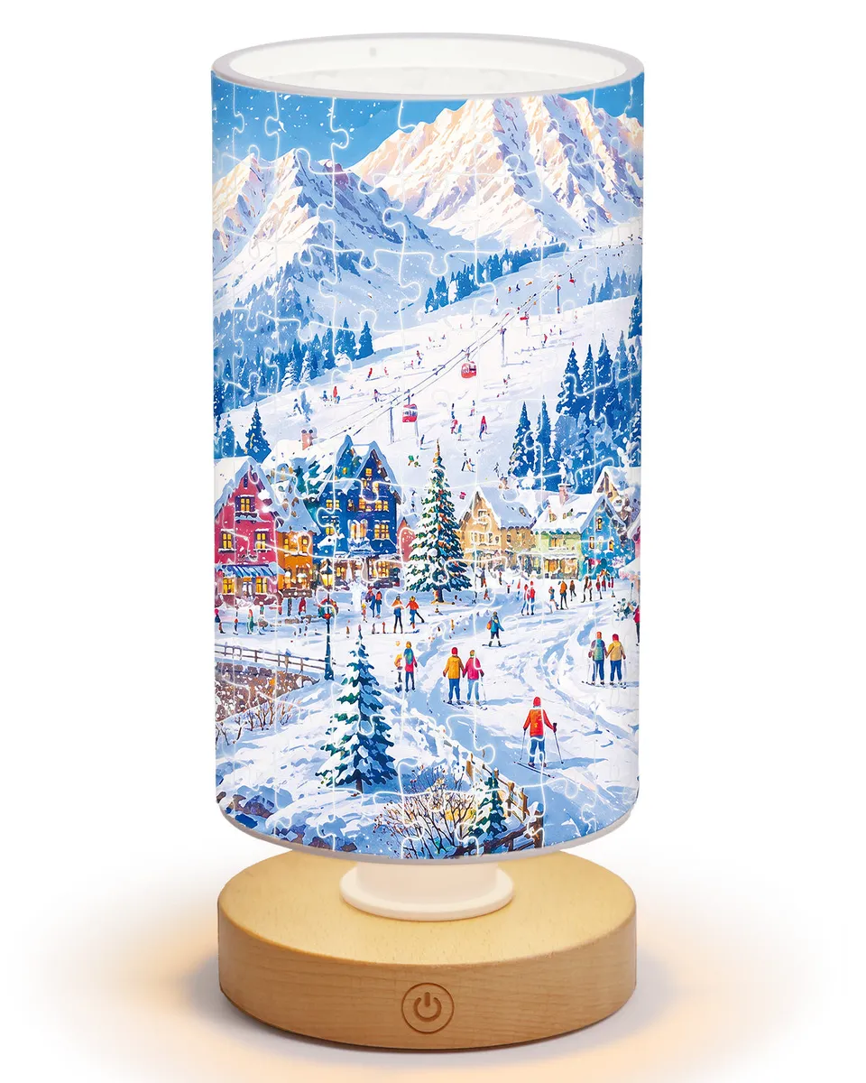 kaayee-night-light-snowy-alpine-village-nachtlicht image 1