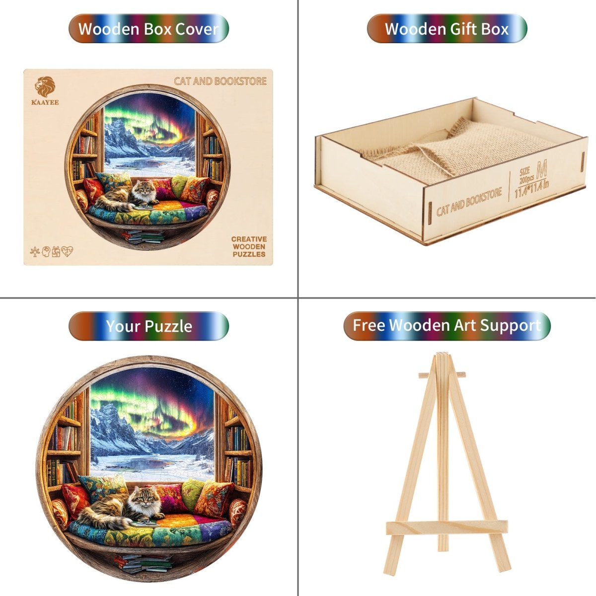 kaayee-wooden-cat-and-bookstore-holzpuzzle-medium-katze image 5