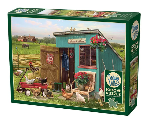 cobble-hill-1000-piece-the-happy-hen-house-puzzle-h-hnerhof image 1