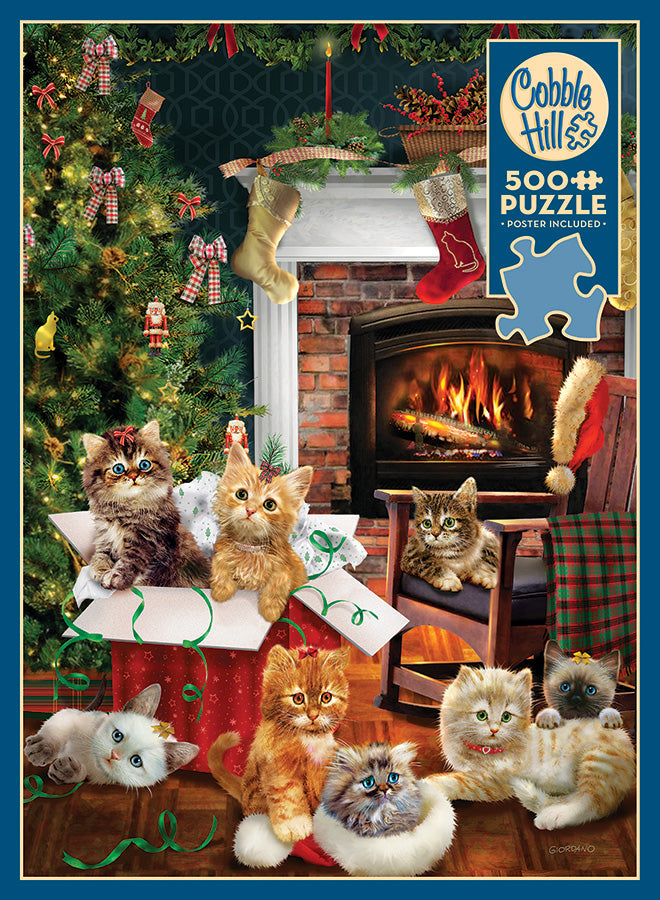 cobble-hill-500-piece-christmas-kittens-puzzle-500-teile-katzen image 4