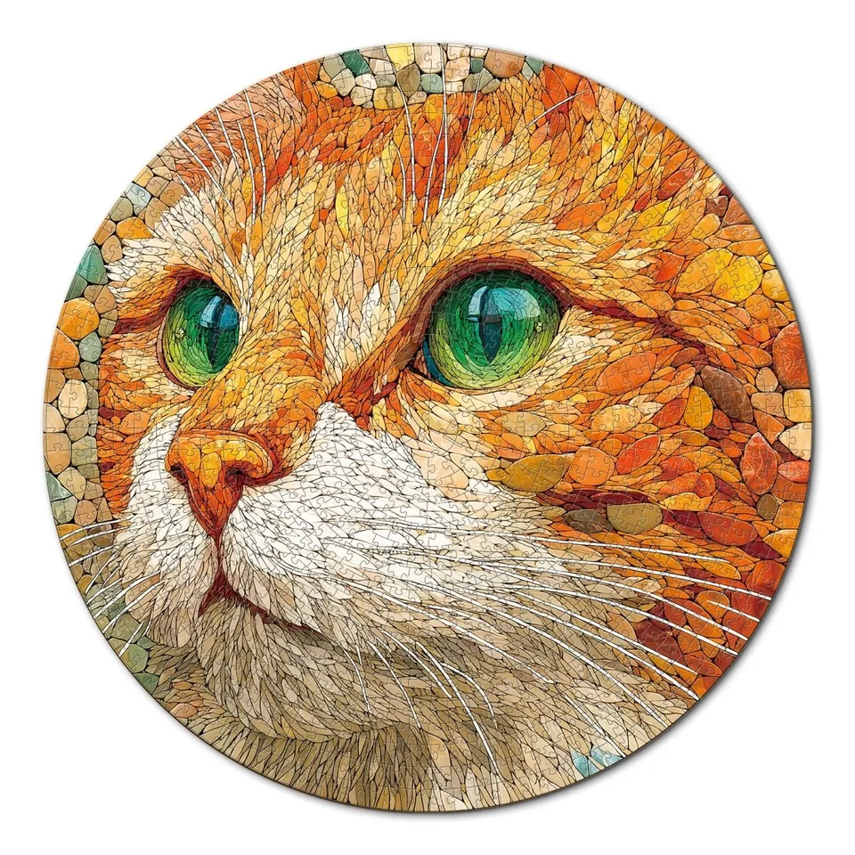 kaayee-cardboard-puzzle-pebble-cat-1000-teile-katzen-rund image 1