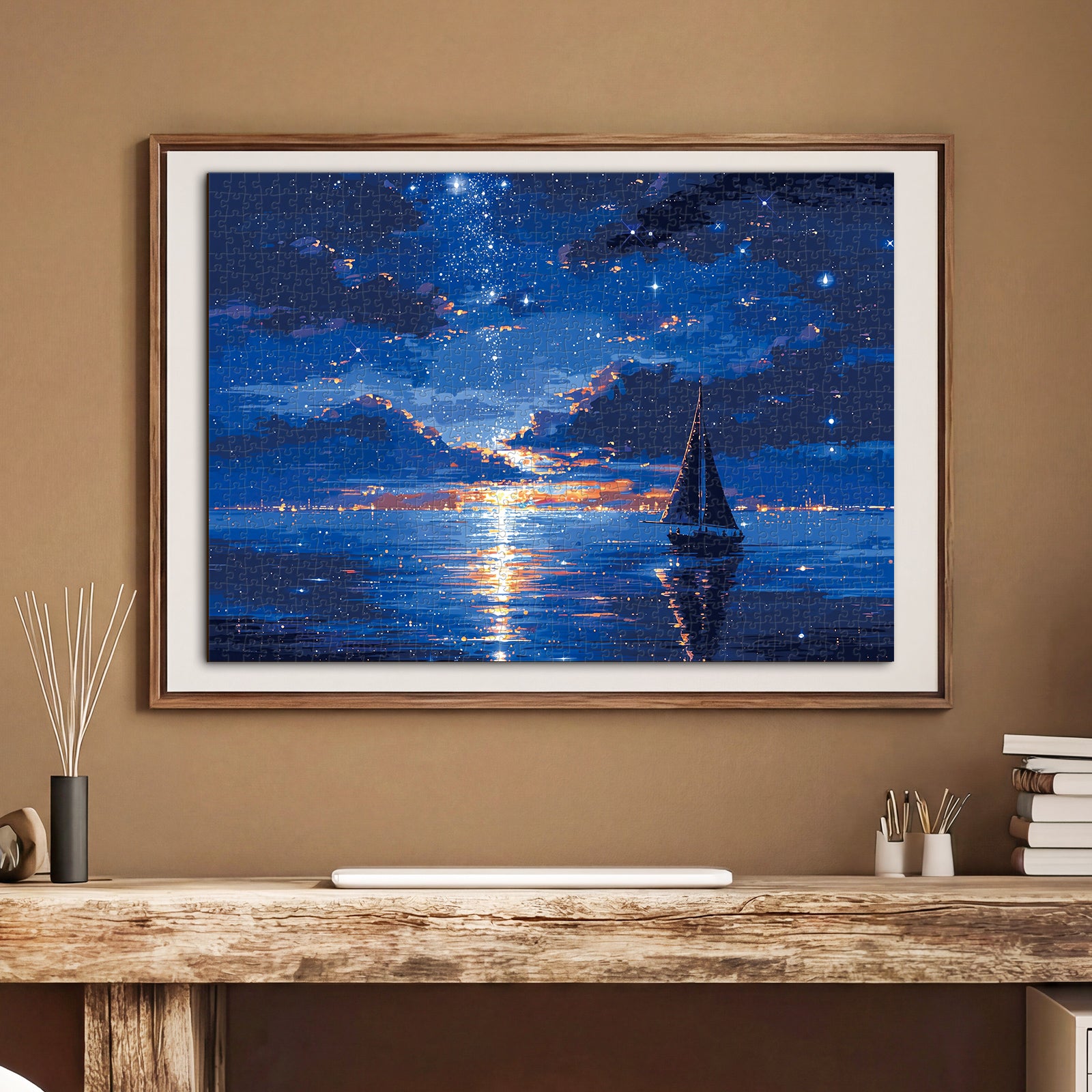 kaayee-1000-teile-puzzle-moonlit-seascape-eco-white-board image 5