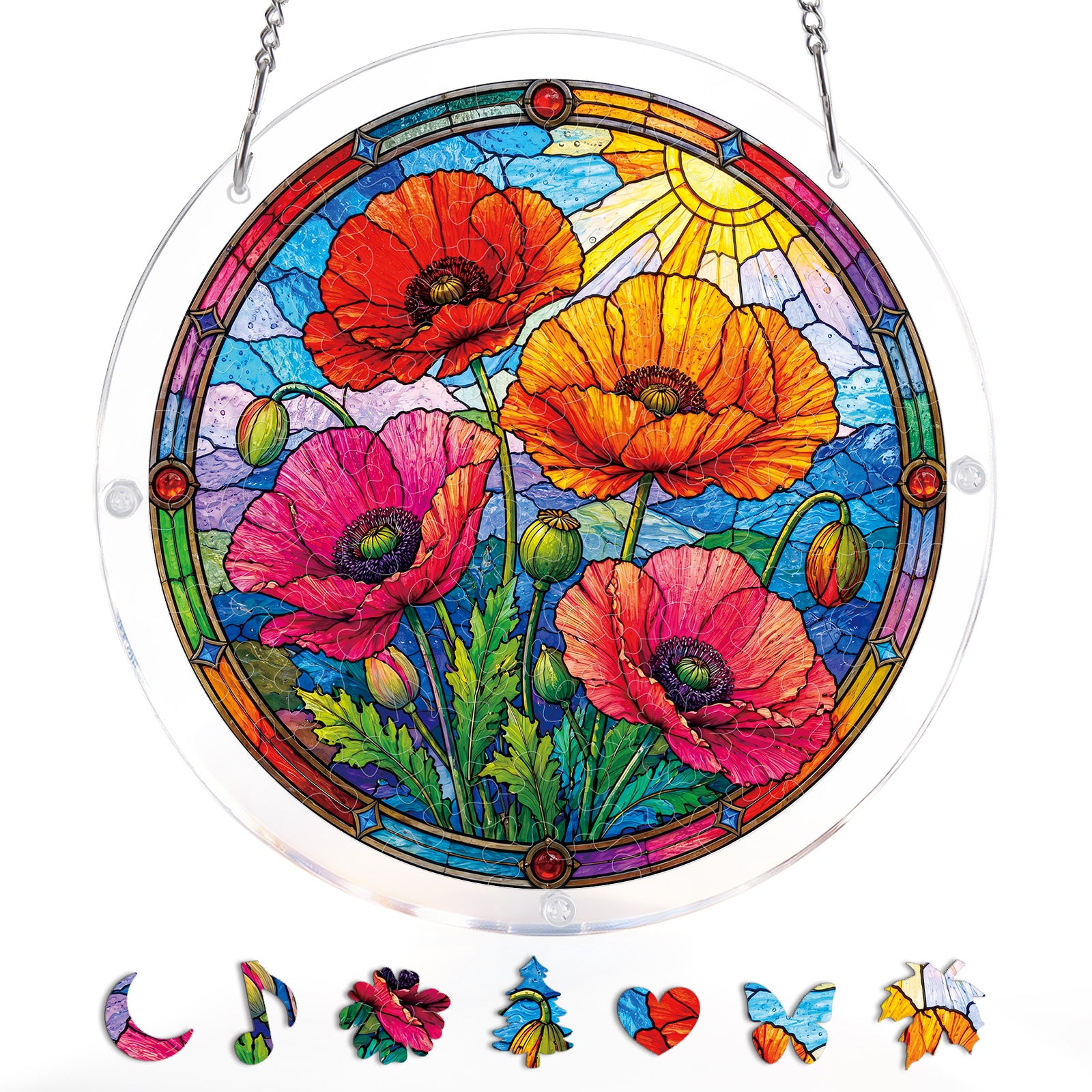 kaayee-suncatcher-puzzle-blumen-fensterbild-medium-20-8-cm image 3