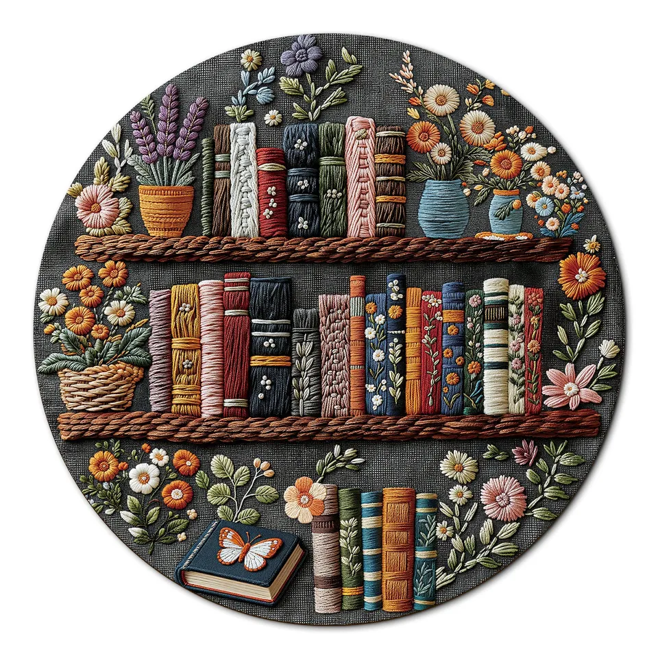 kaayee-floral-bookshelf-1000-teile-puzzle-standard-edition-blumen image 1