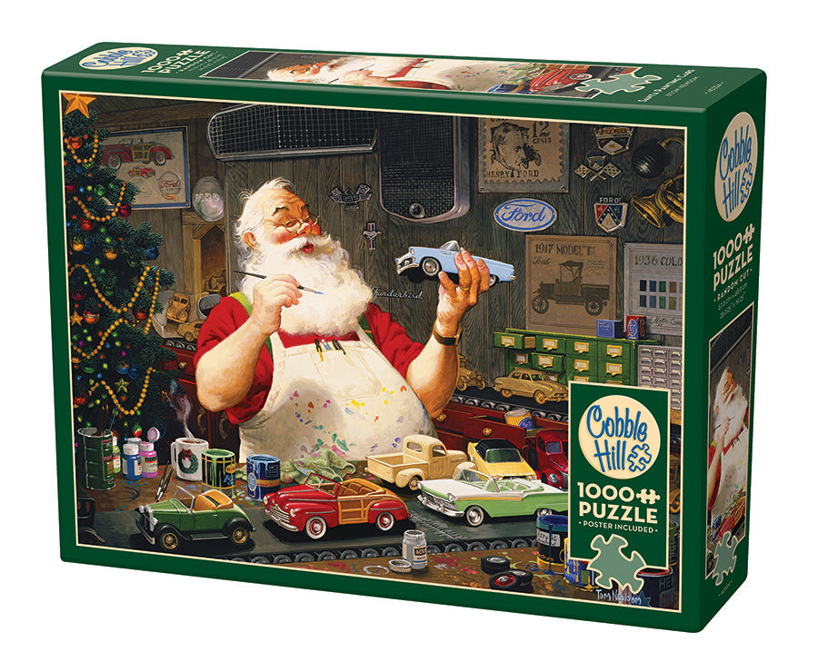 cobble-hill-santa-painting-cars-1000-teile-weihnacht image 1