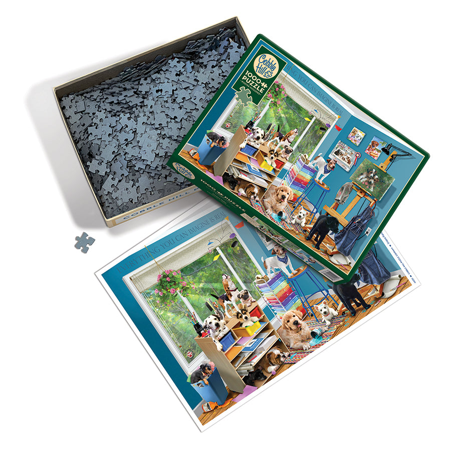 cobble-hill-studio-pups-1000-teile-puzzle-welpen-atelier image 3