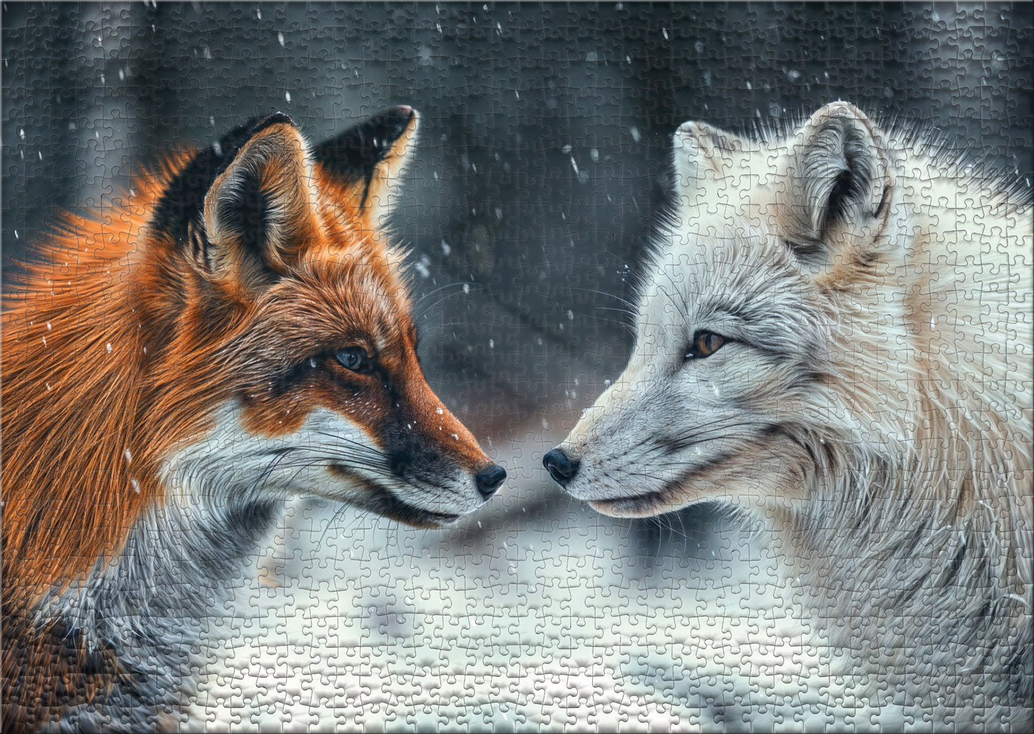 ulmer-puzzleschmiede-puzzle-1000-teile-schneegefl-ster-f-chse image 2