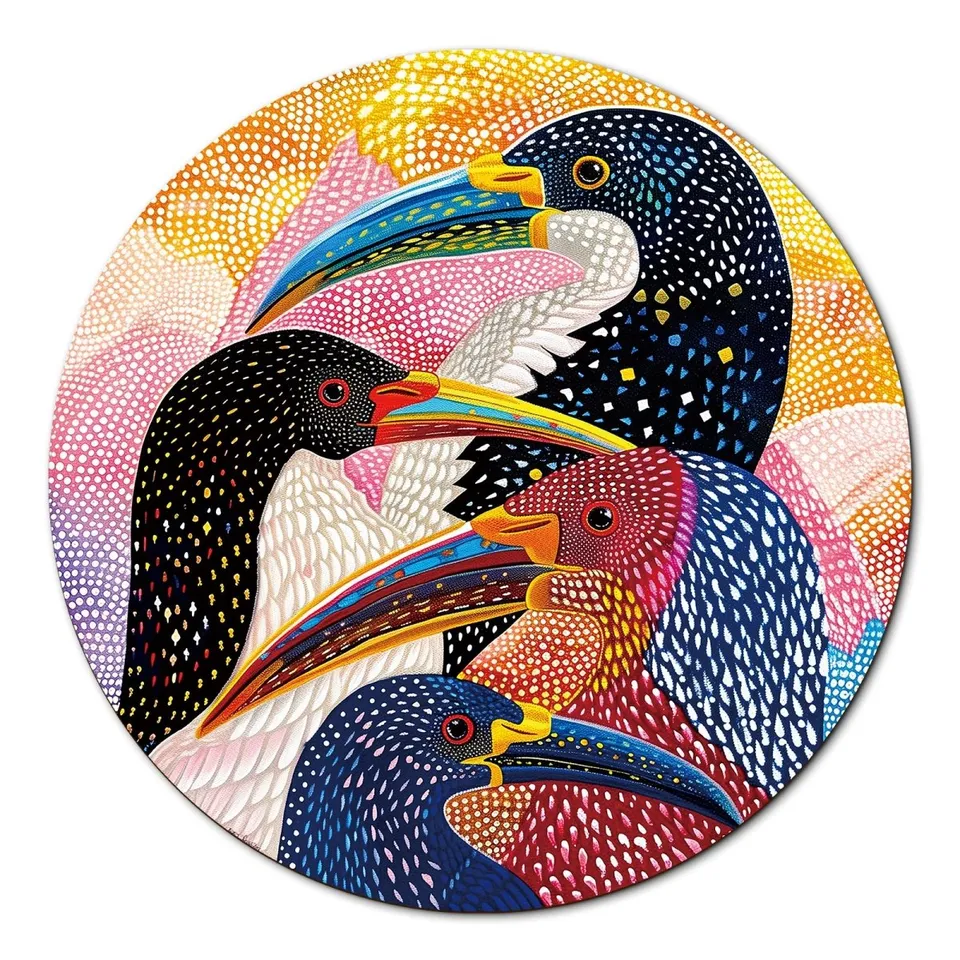 kaayee-realm-of-colorful-beaks-1000-teile-puzzle-pappe-eco-white-board image 1