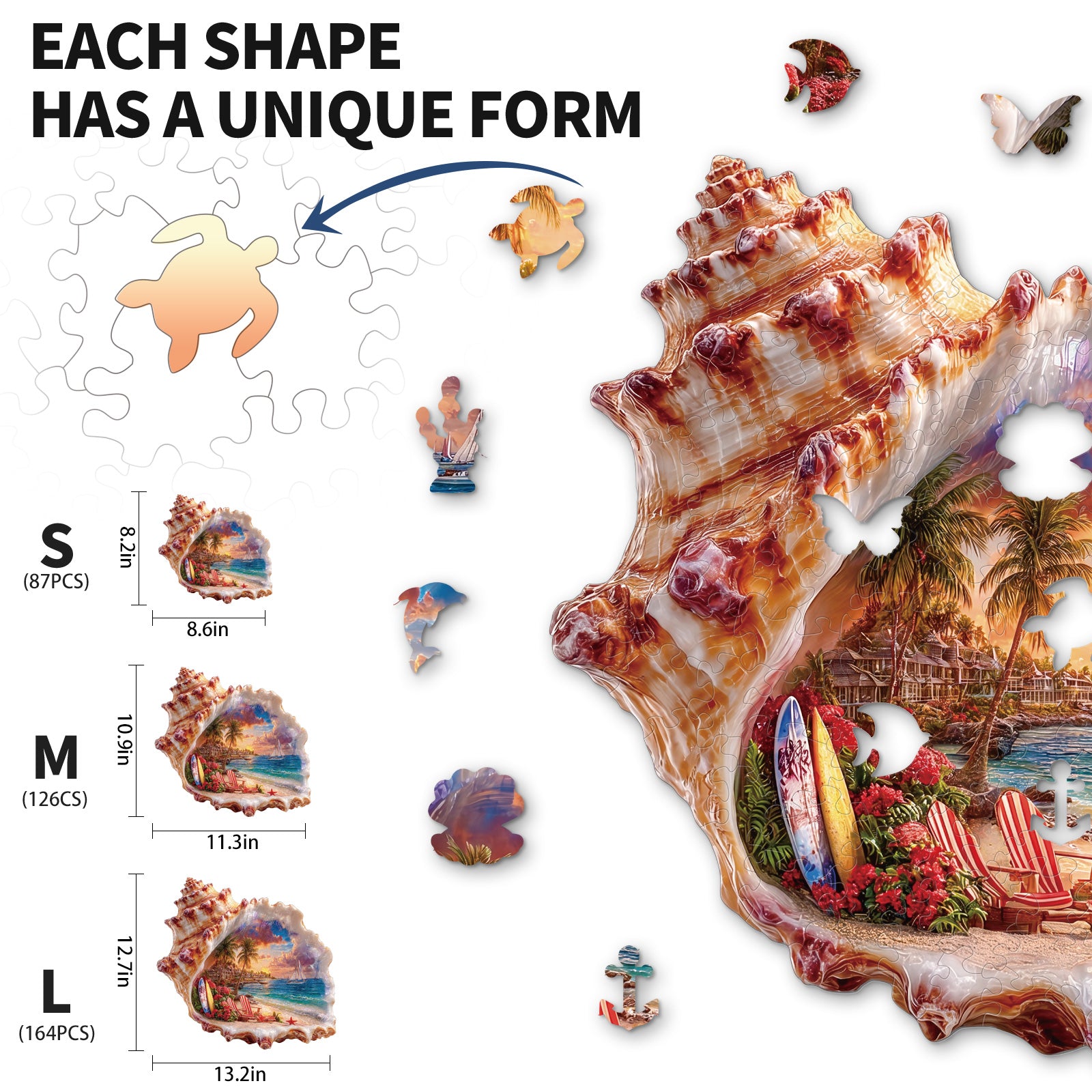 kaayee-shell-coast-dream-holzpuzzle-medium-muschel-strand image 3