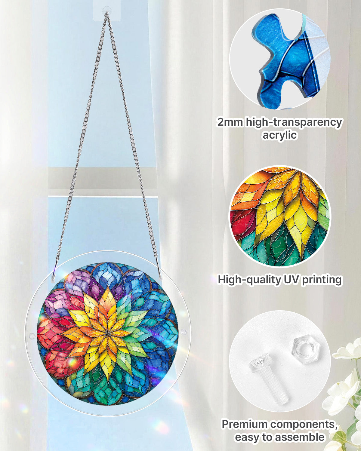 kaayee-suncatcher-flower-wheel-fensterbild-acryl-gro-regenbogen image 4