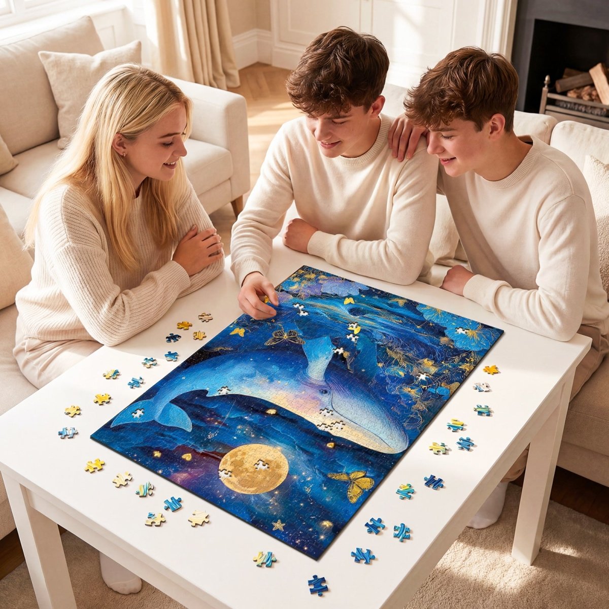 kaayee-cardboard-moonlit-whale-puzzle-1000-teile-standard image 4