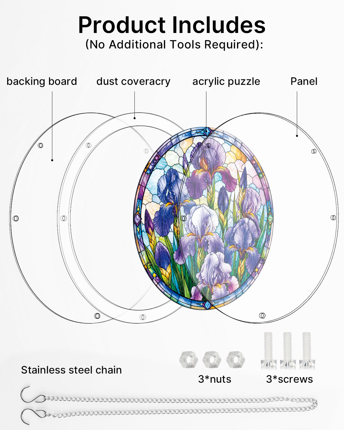 kaayee-suncatcher-puzzle-iris-morning-light-fensterbild-m-20-8-cm image 6