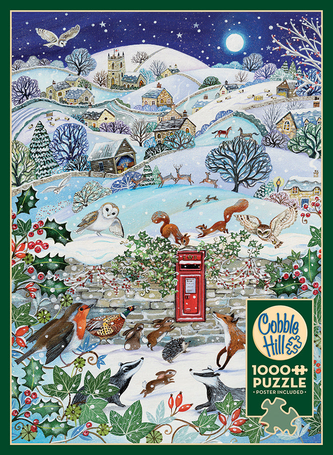 cobble-hill-village-on-a-winter-night-puzzle-1000-teile-schnee image 5