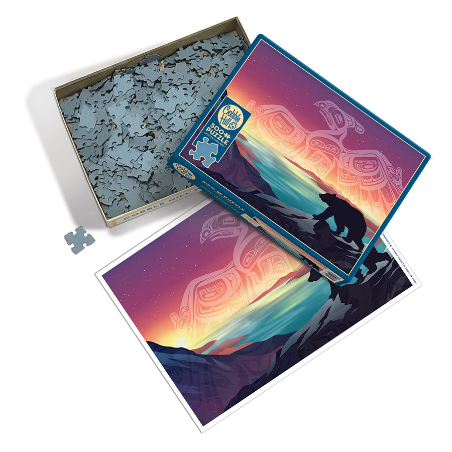 cobble-hill-500-piece-crossings-thunderbird-and-bear-puzzle-b-r image 3