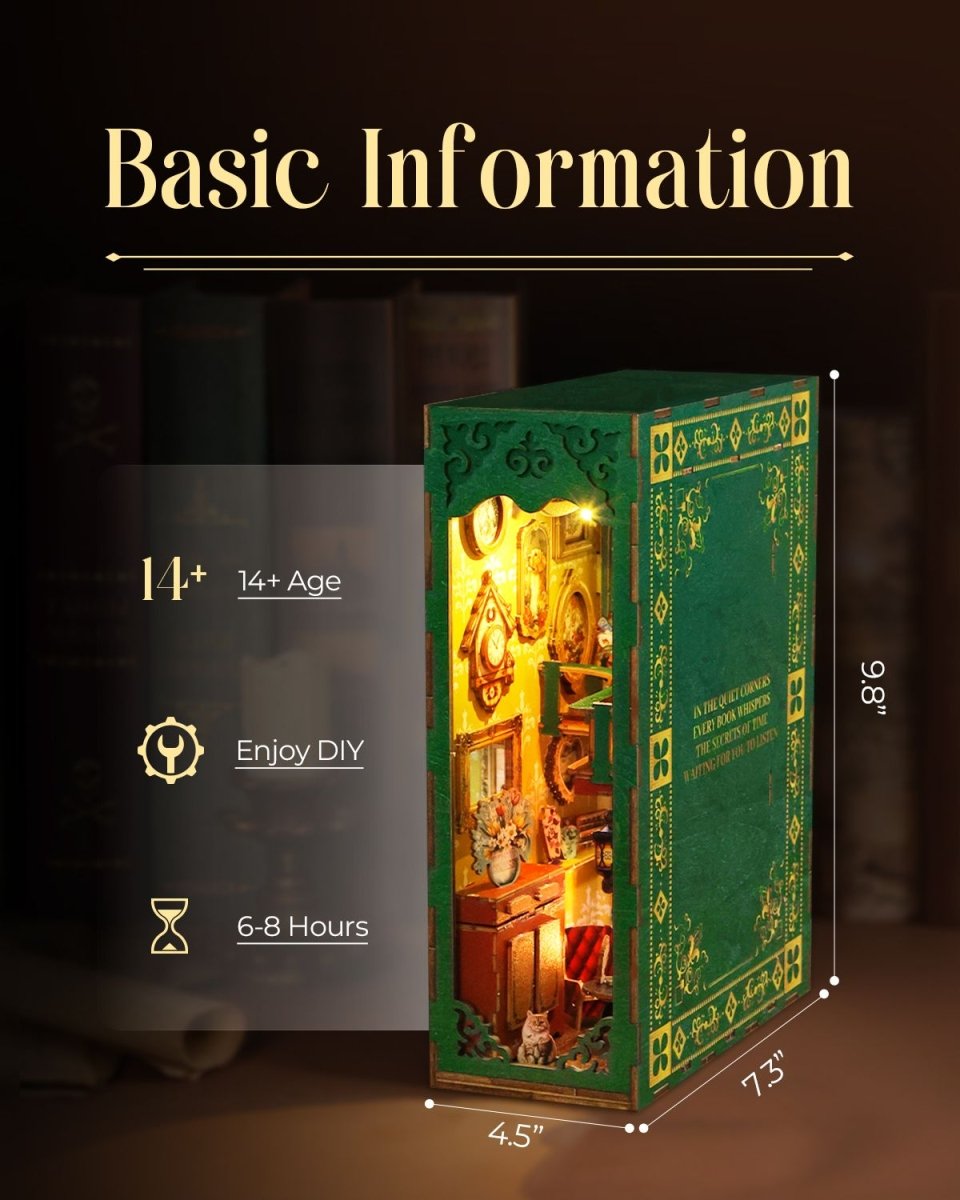 kaayee-vintage-study-book-nook-kit-leseraum-miniatur image 3