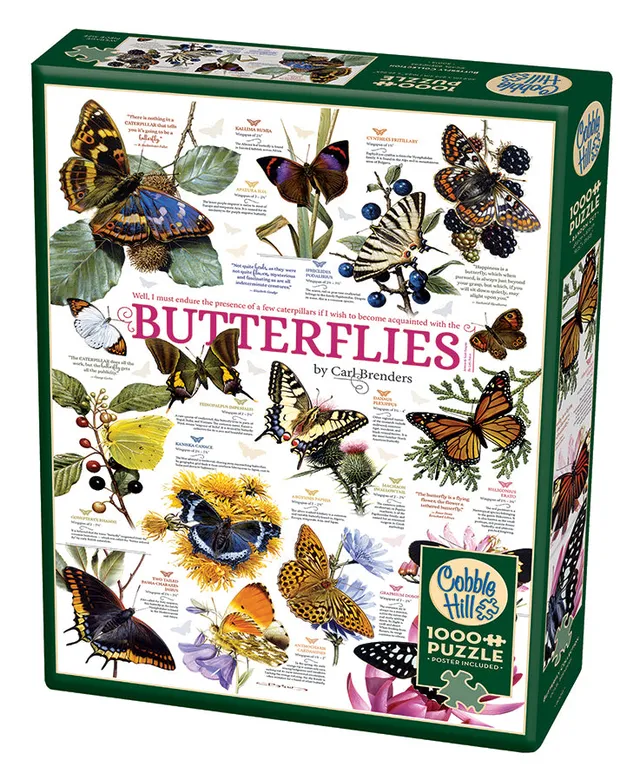 cobble-hill-1000-butterfly-collection-puzzle-1000-teile-schmetterlinge image 1
