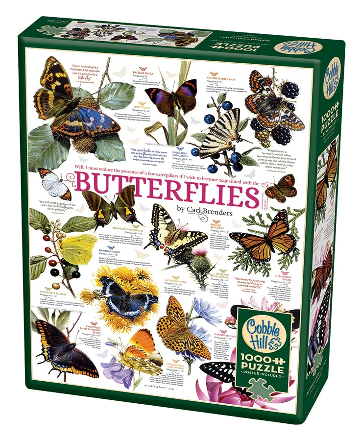 cobble-hill-1000-butterfly-collection-puzzle-1000-teile-schmetterlinge image 1