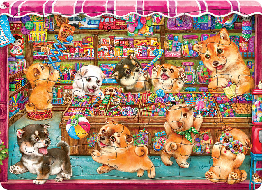 cobble-hill-tray-puzzles-dog-treats-rahmenpuzzle-35-teile-hunde image 1