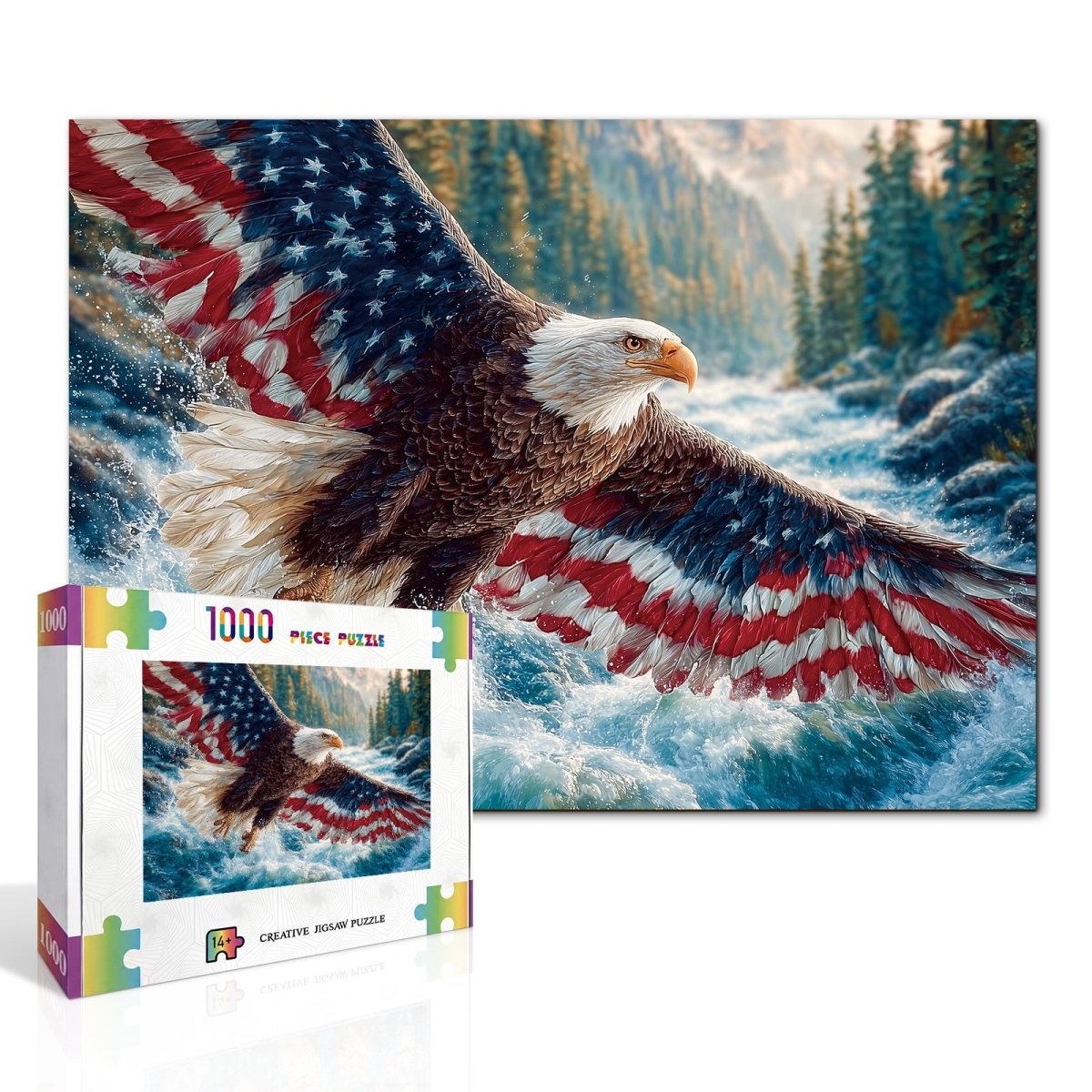 kaayee-flag-bald-eagle-1-puzzle-1000-teile-standard image 2
