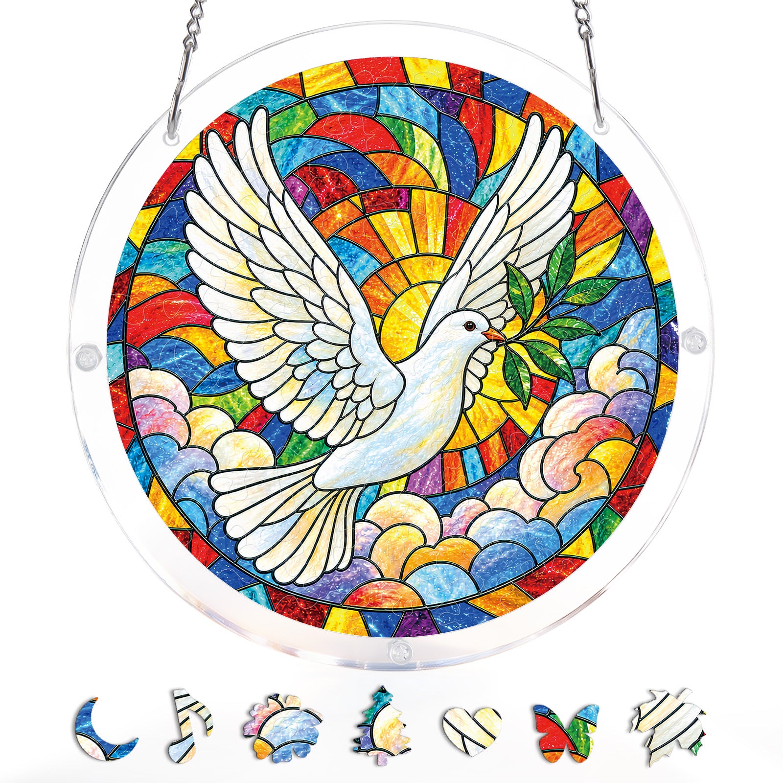 kaayee-suncatcher-puzzle-dove-of-dawn-sonnenf-nger-medium-20-8-cm image 4