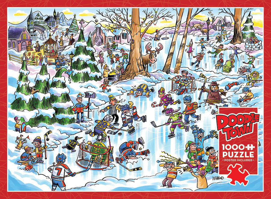 cobble-hill-1000-piece-doodletown-hockey-town-puzzle-1000-teile image 5