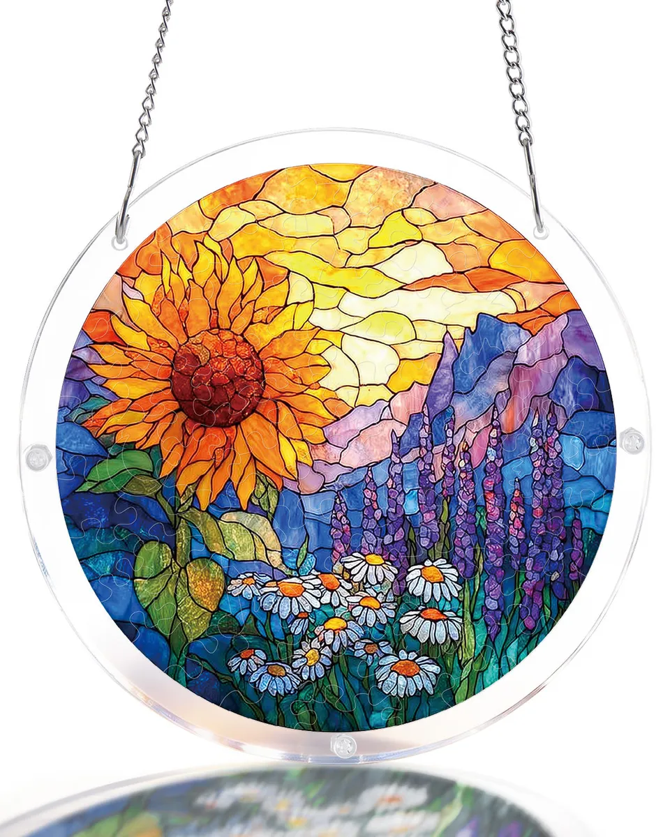 kaayee-suncatcher-puzzle-sunflower-meadow-fensterbild-acryl-small image 1