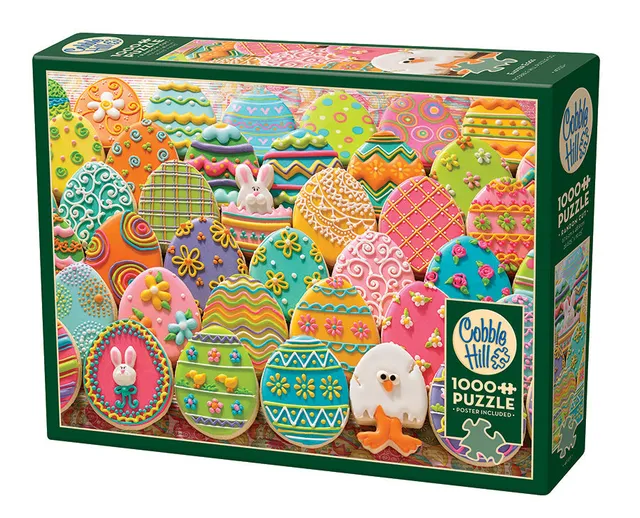 cobble-hill-1000-piece-easter-eggs-puzzle-1000-teile-ostern image 1
