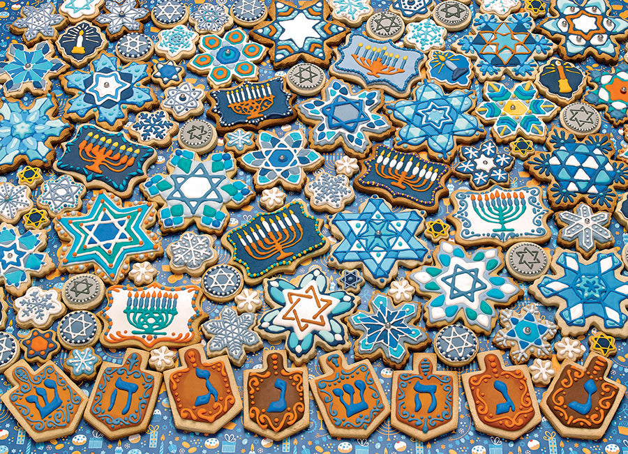 cobble-hill-1000-piece-hanukkah-cookies-puzzle-1000-teile-kekse image 2