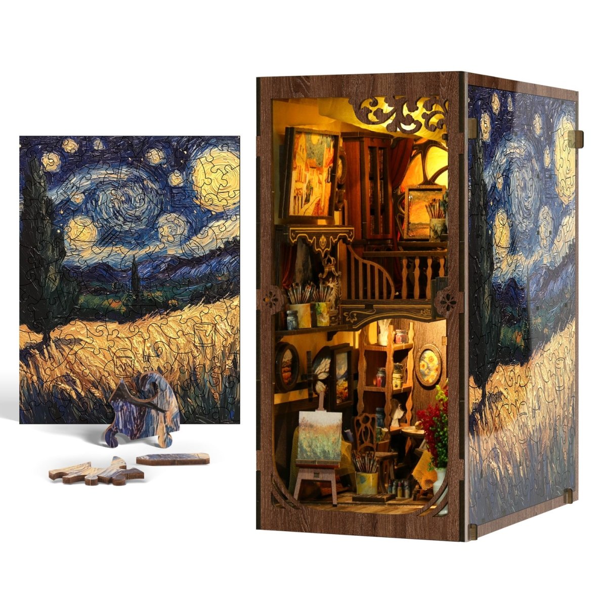 kaayee-painting-room-book-nook-kit-miniatur-atelier-mit-licht image 6